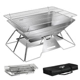 Levede Portable Folding BBQ Charcoal Grill Silver-1937319812862709760
