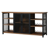 Levede Bar Cabinet Buffet Sideboard Walnut-1917016727506522112