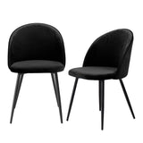 Levede 2x Dining Chairs Kitchen Cafe Black-1910113282501513216