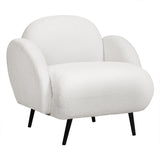 Levede Sofa Chair Fleece Upholstered Single White-1937319787176792064