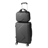 Slimbridge 2pcs 20"Travel Luggage Set Dark Grey-1910112832037457920