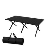 Levede Folding Camping Table Portable Black-1910112917345406976