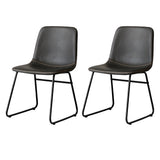 Levede 2x Dining Chairs Kitchen Table Black-1910113300868370432