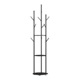 Levede Coat Rack Clothes Stand 8 Hook Organizer Black-1910112989923643392
