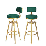 Levede 1x Bar Stools Velvet Kitchen Green-1910113238184497152