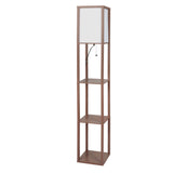 EMITTO LED Floor Lamp with Storage Shelf Brown-1910112865071796224