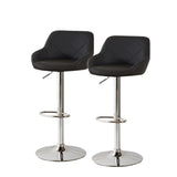 Levede 2x Bar Stools Kitchen Barstools Black-1919892919079276544