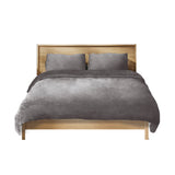 Quilt Cover Bedding Flannel Super King Silver-1910113193942978560
