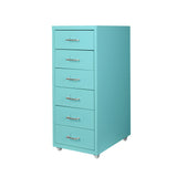 Levede 6 Drawer Office Cabinet Drawers Turquoise-1922897593680138240