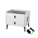 Levede Bedside Table LED Lights Drawers Storage-1910112205802704896