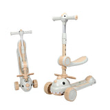 BoPeep Foldable Kids Scooter Flip-able Seat Beige-1910112181807091712