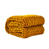 Dreamz Knitted Weighted Blanket Chunky Yellow Kids-1910113227451273216