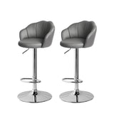 Levede 2x Bar Stools Kitchen Gas Lift Grey-1919892921260314624