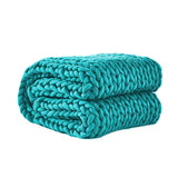Dreamz Knitted Weighted Blanket Chunky Blue Kids-1910113226897625088