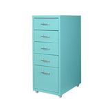 Levede 5 Drawer Office Cabinet Drawers Turquoise-1917016720950824960