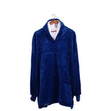 DreamZ Blanket Hoodie Adult Sweatshirt Navy Blue-1919892915186962432