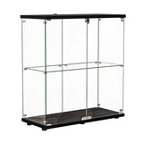 Stacked Glass Display Cabinet Lockable Collections Storage 2 Tier Shelf 2 Door-1937319791652114432