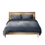 Quilt Cover Bedding set Flannel Super Dark Grey Super King-1910113193636794368