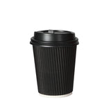 100sets 8oz Disposable Takeaway Coffee Black-1910113171511840768