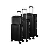 Slimbridge Luggage Suitcase Trolley Black 4pc 14"+20"+24"+28"-1910112845522145280