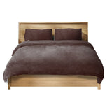 Two-sided Bed Quilt Cover Flannel Bedding Taupe Double-1910113191585779712