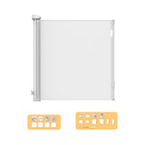 BoPeep Retractable Baby Safety Gates 150cm White 150 cm-1910112818443718656