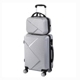Slimbridge 2pcs 20"Travel Luggage Set Grey-1910112832352030720