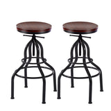 Levede Bar Stool Kitche0n Wooden Leather-1910113237425328128