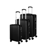 Slimbridge Luggage Suitcase Trolley Black 3pc 20"+24"+28"-1910112845073354752