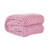 Dreamz Knitted Weighted Blanket Chunky Pink Queen 9KG-1910113227749068800