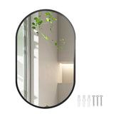 Yezi Large Wall Mirror Bathroom Decor Black-1910112986949881856