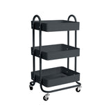 Levede 3 Tiers Kitchen Trolley Cart Grey-1917016721408004096