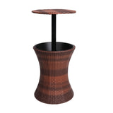 Levede Cooler Ice Bucket Table Bar Outdoor Black and brown-1919892869410328576