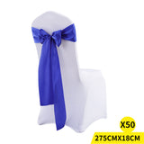 Multicoloured Chair Sashes Fabric Covers Navy-1910113035809329152