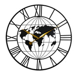 Yezi 75cm Large Wall Clock Roman Numeral Home Black-1937319811000438784
