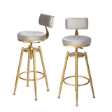 Levede 1x Bar Stools Kitchen Stool Chair Grey-1910113238377435136