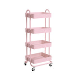 Levede 4 Tiers Kitchen Trolley Cart Pink-1917016722188144640