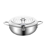TOQUE 24cm Japanese Deep Frying Pan Silver-1910113166386401281