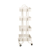 Levede 4 Tiers Kitchen Trolley Cart White-1917016722343333889