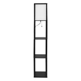EMITTO Floor Lamp Storage Shelf LED Black-1910112864899829761
