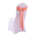 50x Satin Chair Sashes Cloth Cover Wedding Coral-1910113034936913921