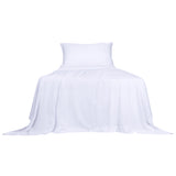 Dreamz 3pcs Sinigle Size 100% Bamboo Bed Sheet Set in White Colour Single-1910113202952343553
