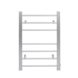 Heated Towel Rail Warmer Rack Wall Mounted Silver-1919892896757190657