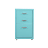 Levede 3 Drawer Office Drawers Cabinet Turquoise-1910113086451355649