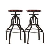 Levede Bar Stool Kitche0n Wooden Leather-1910113237425328129