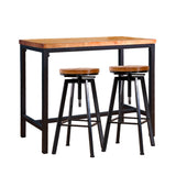 Levede 3pcs Bar Table Barstools Industrial-1910113235605000193