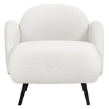 Levede Sofa Chair Fleece Upholstered Single White-1937319787176792065