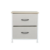 Levede Chest of 2 Drawers Bedside Table Beige-1910113286813257729