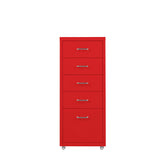 Levede 5 Drawer Office Cabinet Drawers Red-1917016720799830017