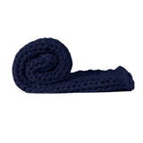 Dreamz Knitted Weighted Blanket Chunky Navy Kids-1910113227287695361